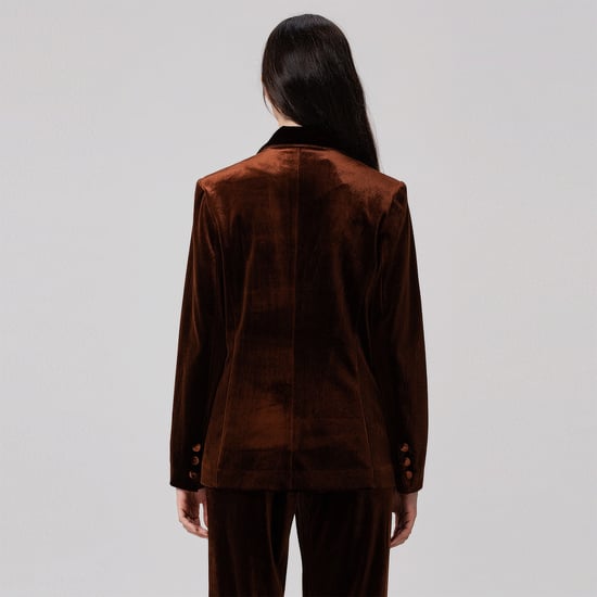 Fluwelen blazer met dubbele rij knopen - Image 5