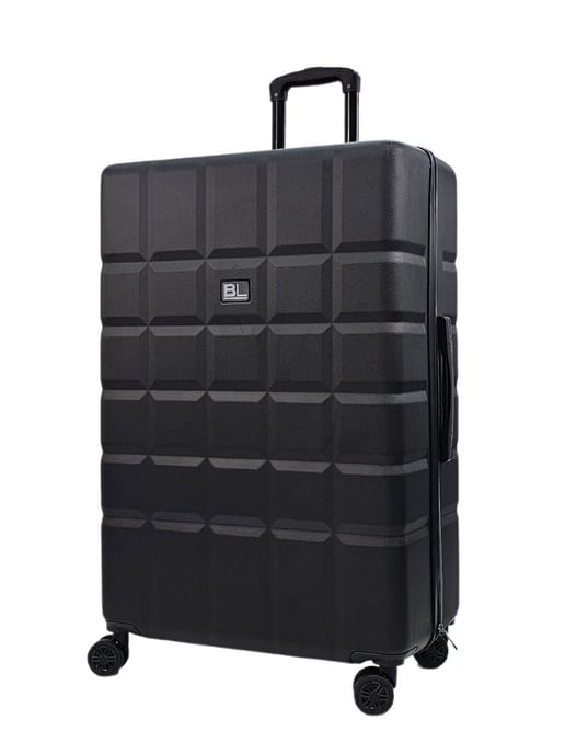 Black Hard Shell Classic Suitcase Set 8 Wheel Cabin Luggage Case Travel Bag