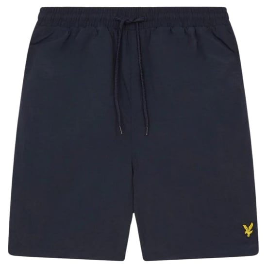 Donkerblauwe zwemshort met merklogo van Lyle & Scott - Image 1