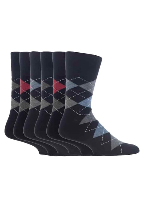 Gentle Grip - 6 Pairs Mens Gentle Grip Non Elastic Socks - MGG39 - Image 1