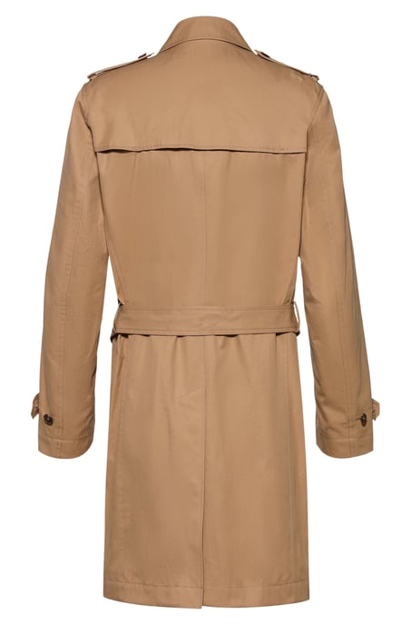 Men's Boss H-Hyde Trench Coat in Beige - Image 2