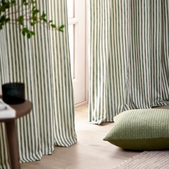 Yard Hebden Striped Cotton Eyelet Curtains - Image 3