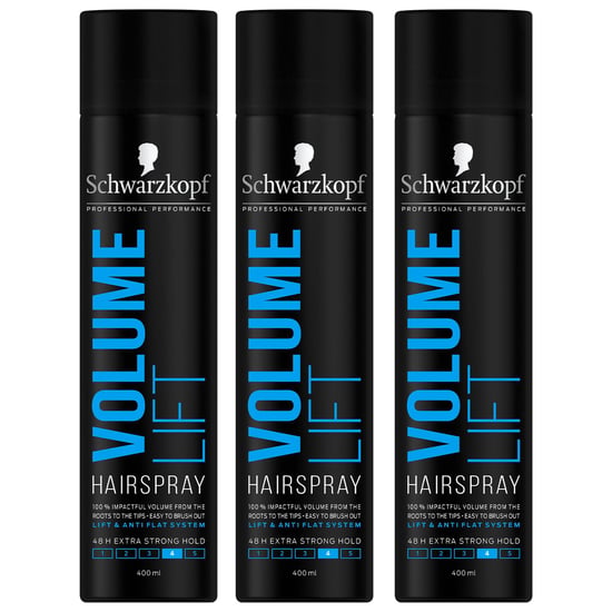Schwarzkopf Volume Lift Hair Spray Lift & Anti Flat System, 400ml 3pk