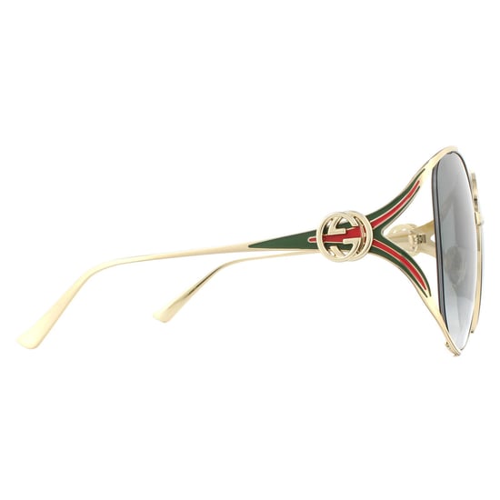 Gucci Sunglasses GG0225S 001 Gold Grey Gradient - Image 4