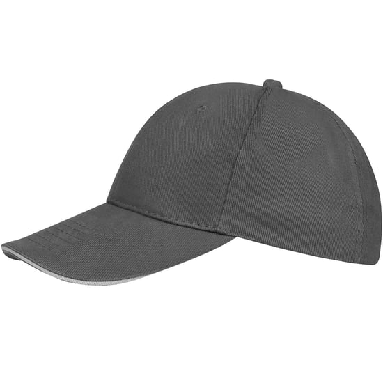SOLS Unisex Buffalo 6 Panel Baseball Cap (Dark Grey/Light Grey)