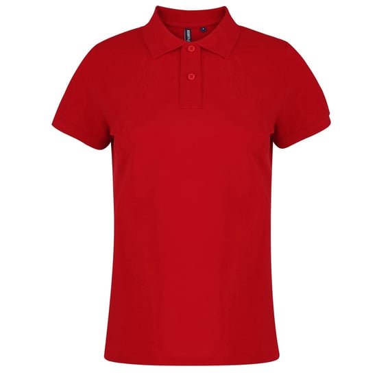 Asquith & Fox Womens/Ladies Plain Short Sleeve Polo Shirt (Red) - Image 1