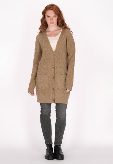 Dreimaster Vest Dames bruin beige - Image 2