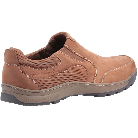 Hush Puppies Jasper Leer Heren Tan Nubuck Loafers - Image 2