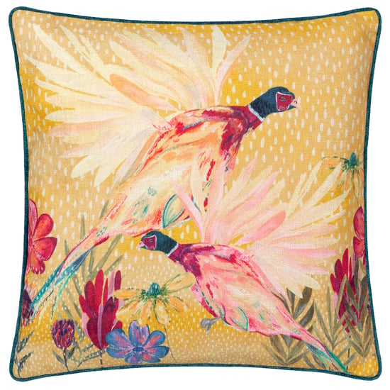 Wylder Nature Country Wilds Pheasant Bloom Printed Cushion Cover - Image 1