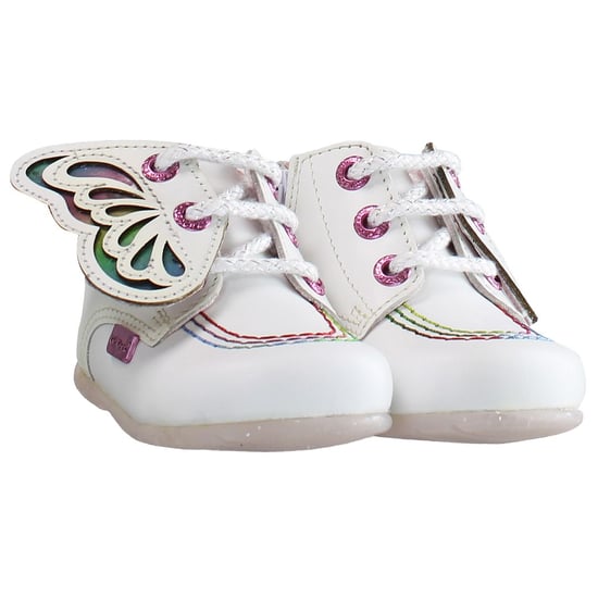 Kickers Hi Faires Kids White Boots - Image 2