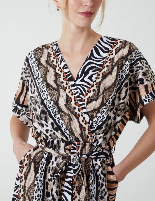 Multi Stripe Animal Jumpsuit