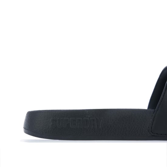 Men's Superdry Code Core Pool Slides in Black