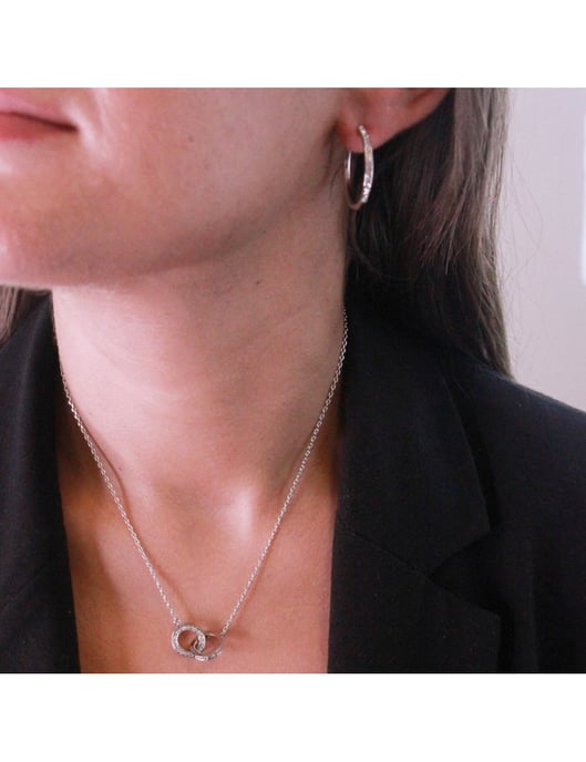 Parures Chic Circle Twin - Argenté och Cristal - Image 2