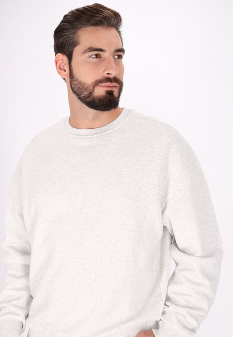 Dreimaster Sweatshirt Heren wol wit melange - Image 5