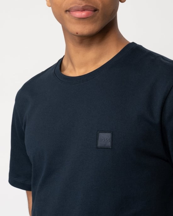 BOSS Orange Tales Mens Cotton-Jersey T-shirt With Logo Patch NOS - Image 2