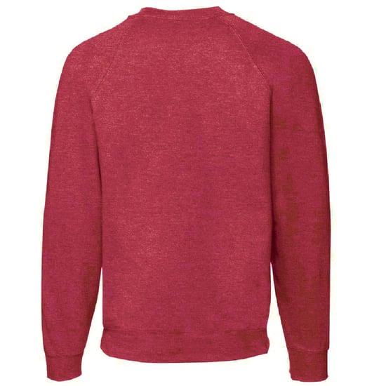Fruit Of The Loom Heren Raglan Mouwen Belcoro® Sweatshirt (Heather Rood) - Image 2