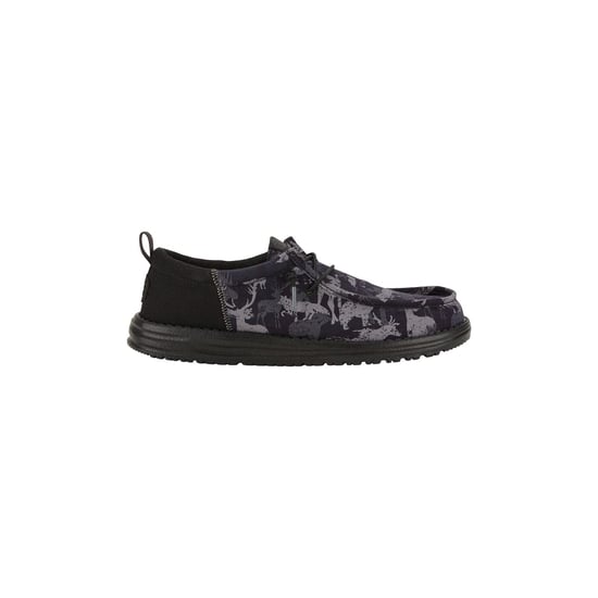 HEYDUDE Wally Funk Hunt Camo Canvas Men's Black Boat Shoes - Image 5