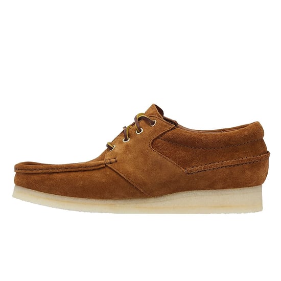 Clarks Originals Wallabee Boat Suede Men's Cola Lace-Up Shoes - Image 5