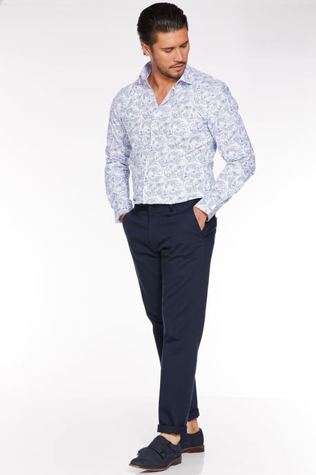 Long Sleeve Paisley Print Shirt