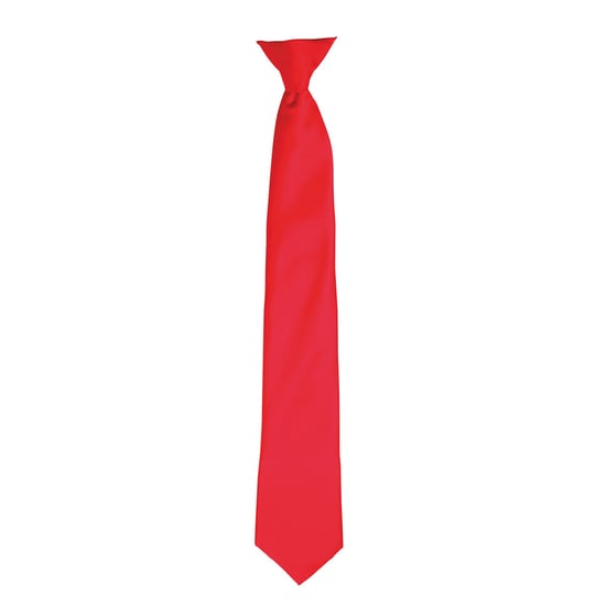 Premier Kleuren Heren Satin Clip Tie (Aardbeienrood) - Image 1