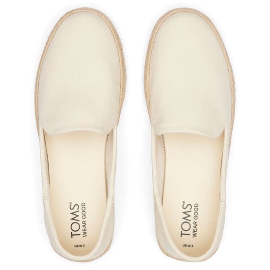 TOMS Carolina 100% Katoen Dames Espadrilles Naturel - Image 4
