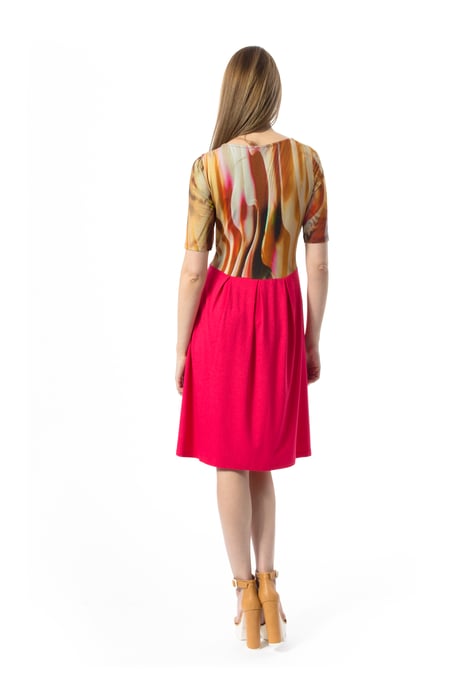 Abstract Animal Print Dress