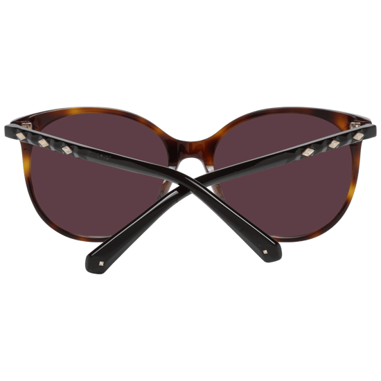 Swarovski Round Womens Dark Havana Brown Gradient Sunglasses - Image 3