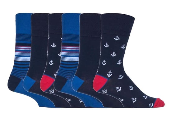 Gentle Grip - 6 Pairs Mens Gentle Grip Non Elastic Socks - MGG549 - Image 1
