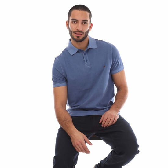 Men's Tommy Hilfiger Garment Dye Regular-Fit Polo Shirt in Blue