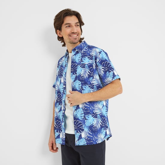 Arnie Mens Short Sleeve Shirt Sapphire Blue