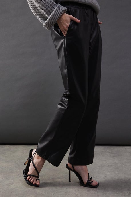 Real Leather Straight Leg Jogger - Image 2