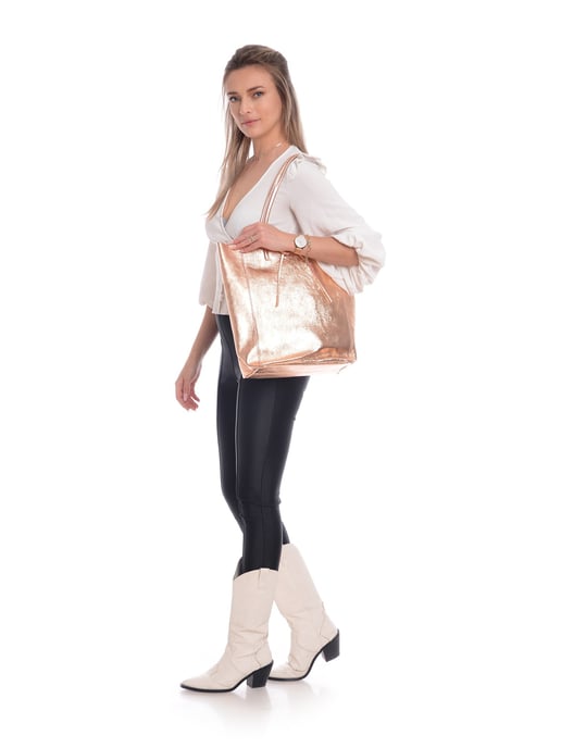 Carla Ferreri SS22 CF 8069 Rose Leather Bag - Image 5