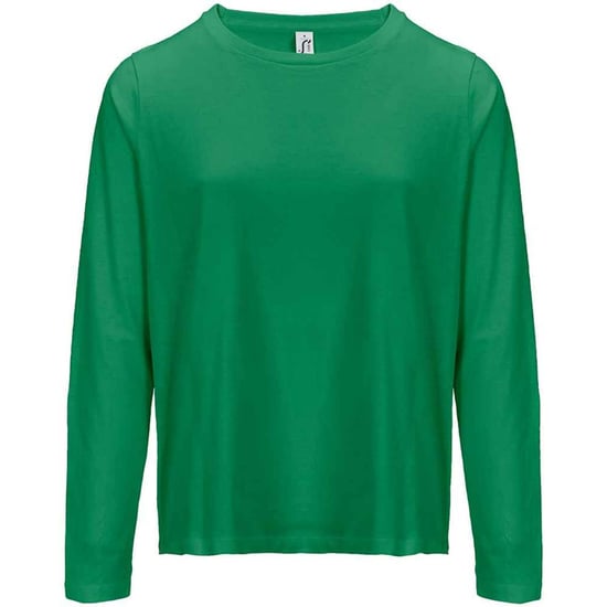SOLS Dames/Dames Monarch T-shirt met lange mouwen (Kelly Groen) - Image 1