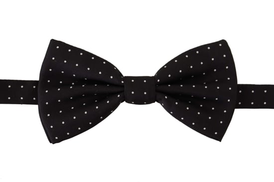 Dolce & Gabbana Gray 100% Silk Adjustable Neck Papillon Men's Tie - Image 6