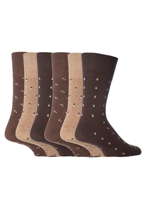6 paar sokken zonder elastiek herensokken met zachte grip 39-45 Uk - MGG20 - Image 1
