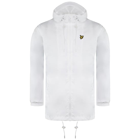 Lyle & Scott lange mouwen met rits en grafisch logo wit windjack met capuchon voor dames JKW1200V 626 - Image 1