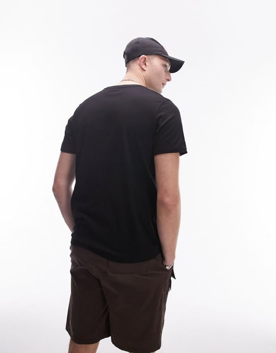 Topman classic t-shirt in black