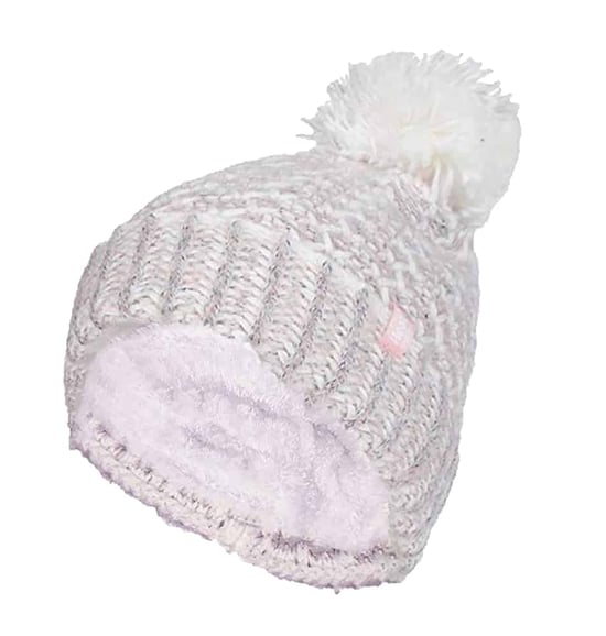 Ladies Fleece Fodrad Cuffed Termisk Vinter Bobble Mössa med Pom Pom - Image 1