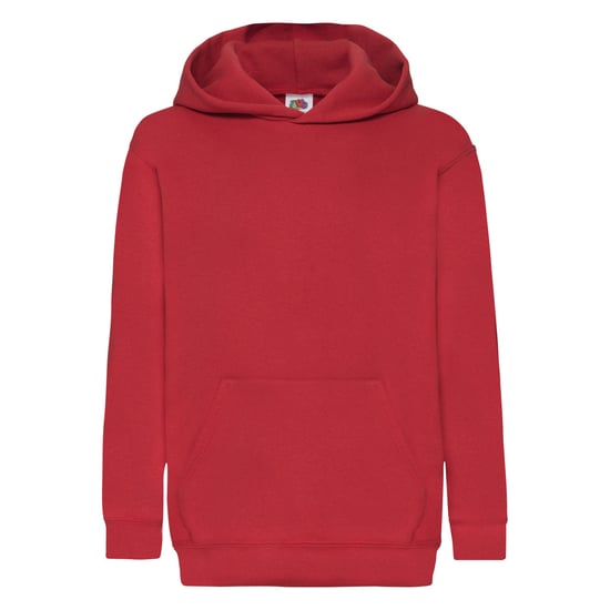 Fruit Of The Loom Childrens Unisex Hooded Sweatshirt / Hoodie (Red) - Image 1