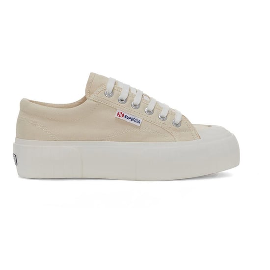 Superga Dames/Dames 2631 Stripe Platform Trainers (Beige Licht Eierschaal/Avorio) - Image 3