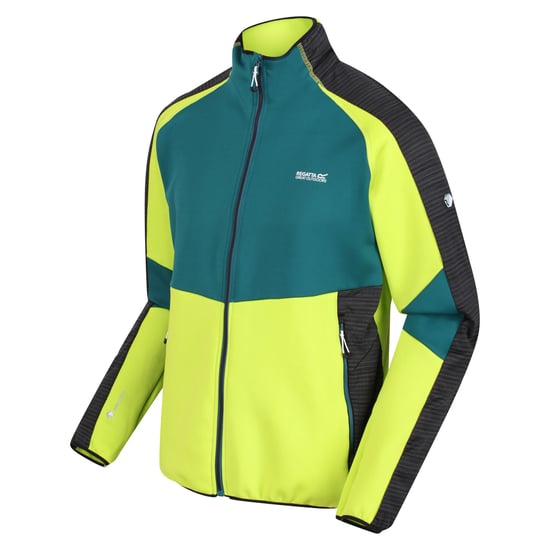 Regatta Mens Yare V Marl Soft Shell Jacket (Pacific Green/Bright Kiwi)