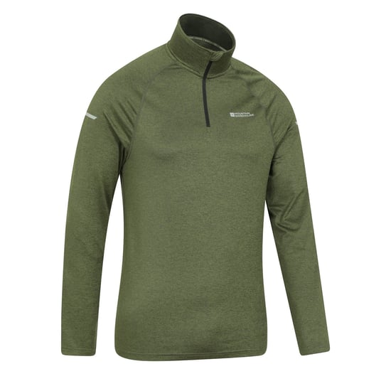 Mountain Warehouse Mens Echo Melange Recycled Half Zip Midlayer (Green) - Image 3