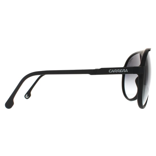 Carrera Aviator Unisex Matte Black Grey Gradient Sunglasses