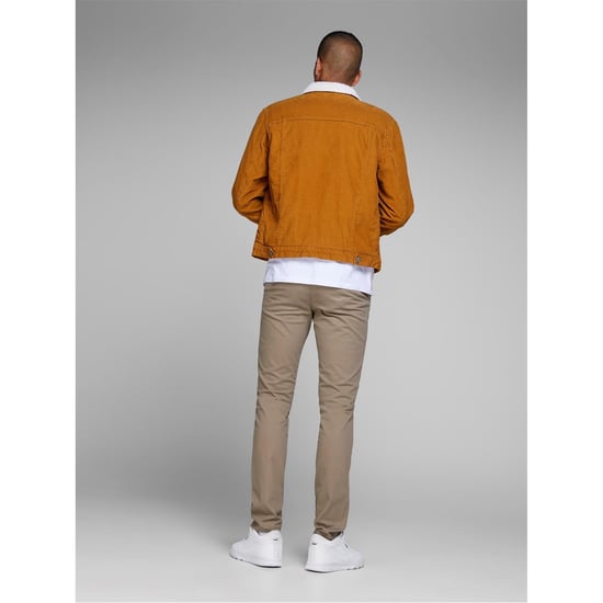 Jack & Jones Mens Chinos Slim Fit, Zip Fly with Front and Back Pockets