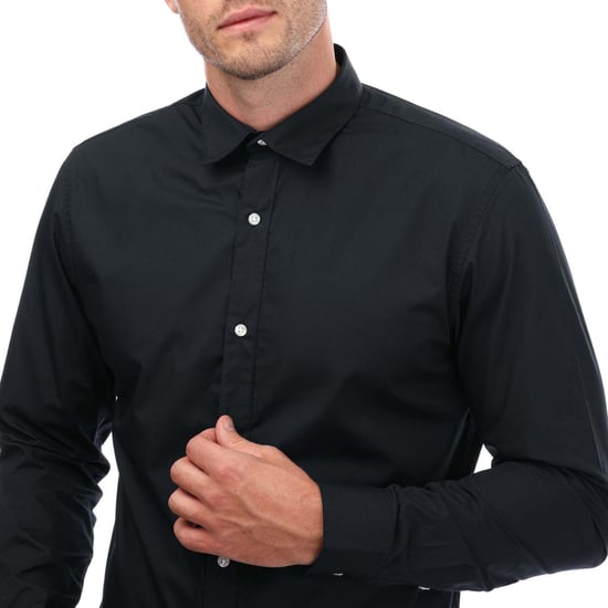 Men's Jack Jones Joe Long Sleeve Shirt in Navy - Image 3