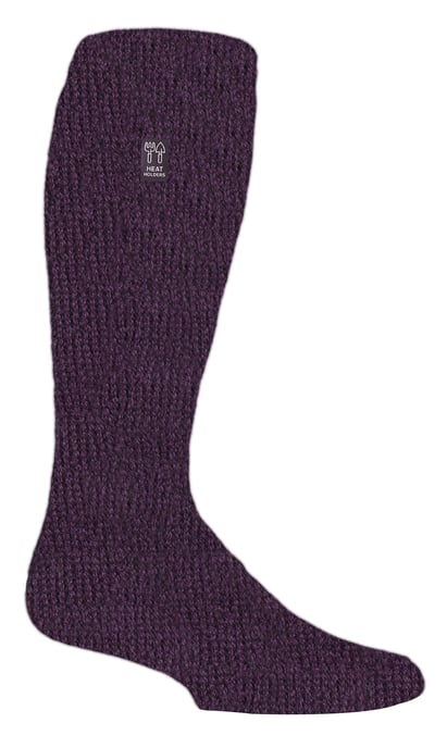 Herrlånga trädgårsockor | Heat Holders | Termiska och andningsbara utomhusknästrumpor - Plommon - Image 1