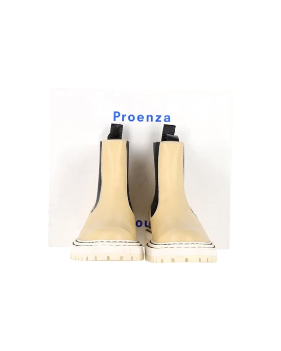 Proenza Schouler Chelsea Ankle Boots in Beige Leather - Image 3