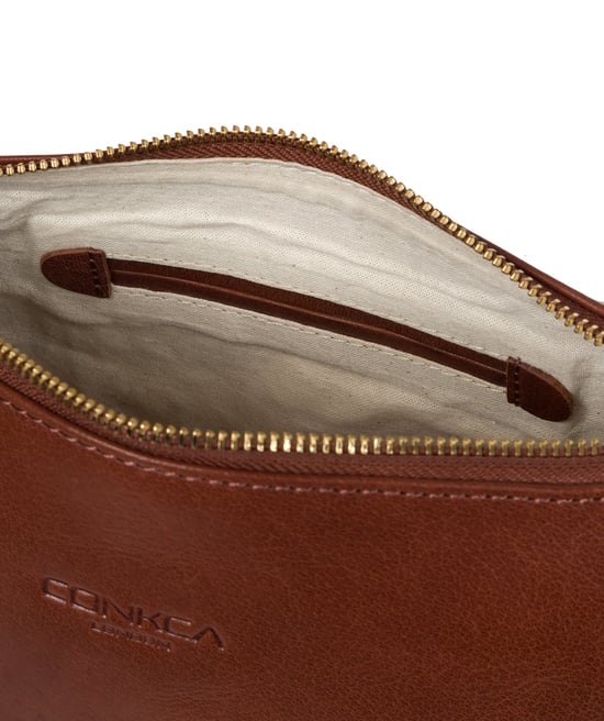 Little Kristin' Conker Brown Leather Shoulder Bag