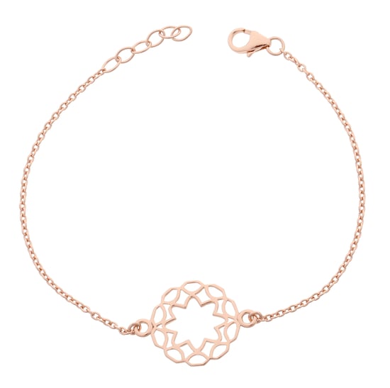 Orphelia 'Jasmine' Dames 925 Sterling Zilveren Set: Armband + Oorbellen + Ketting - Roze SET-7076/1 - Image 4