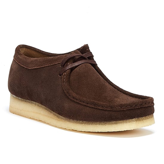 Clarks Wallabee Suede Mens Dark Brown Shoes - Image 2